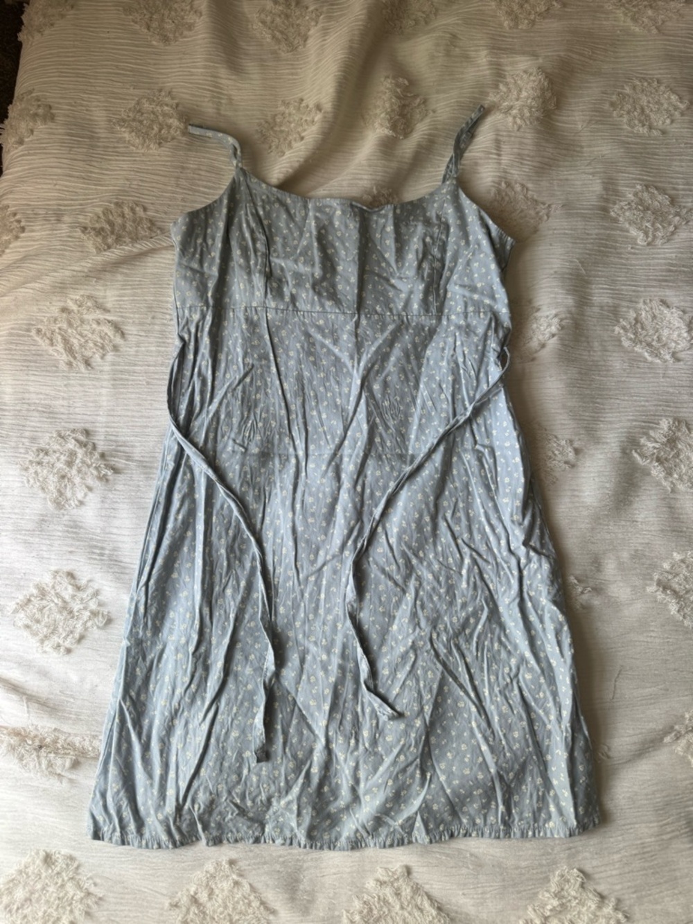 Brandy Melville Light Blue Floral Slip Dress